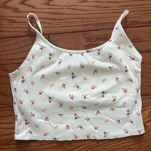 Old Navy White Floral Tank